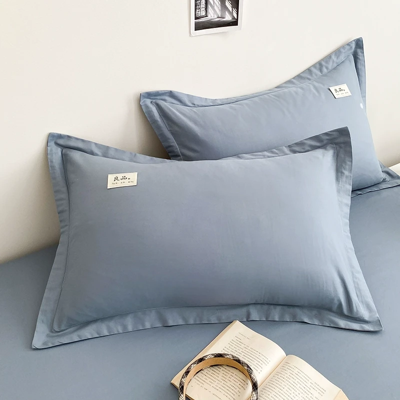 ins纯棉枕套一对装家用纯色单个枕头套全棉单人双人枕芯套内胆套
