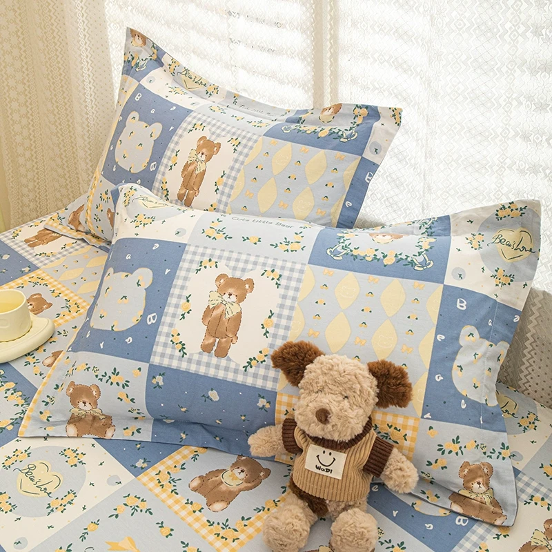 纯棉枕套一对装2024新款全棉枕头套单个48cmx74cm整套枕芯内胆套