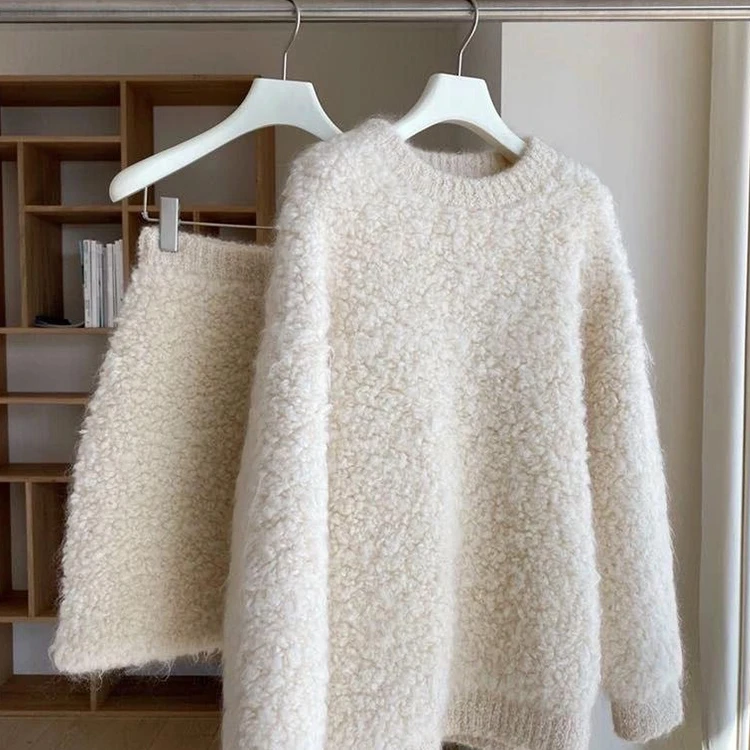 小个子穿搭一整套2025年早春慵懒分绝美气质上衣短款半身裙两件套