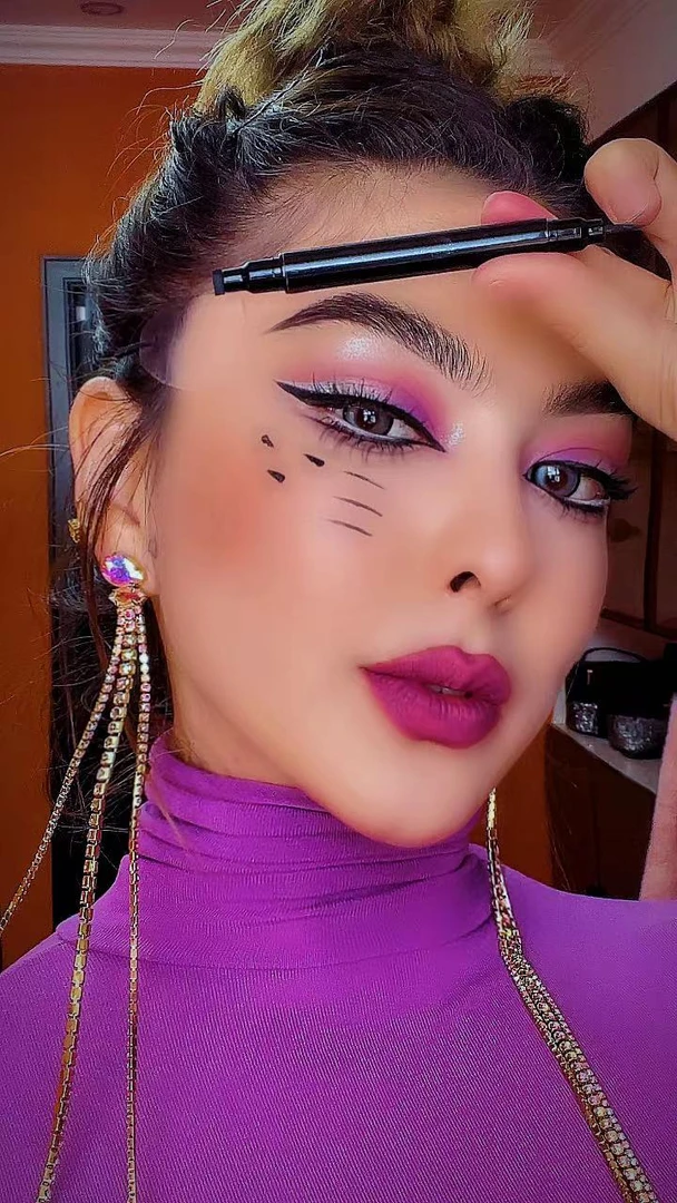 眼线笔印章持妆魅力双头眼线笔多功能上色黑色眼线