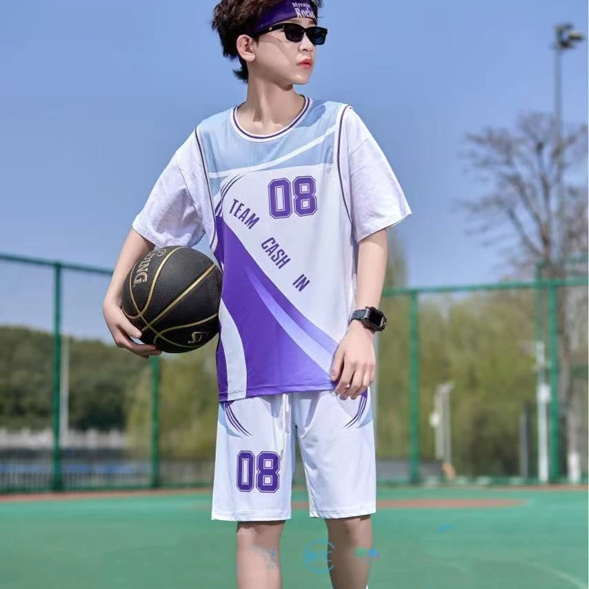 中大童2024夏季新款酷55057男童速干凉感透气速干球服套