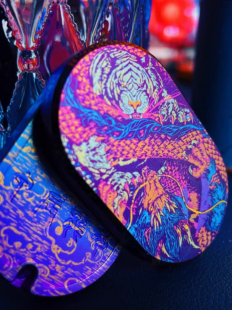 【龙年限定律动钛合金】机械推牌edc玩具解压金属fkmot指尖陀螺