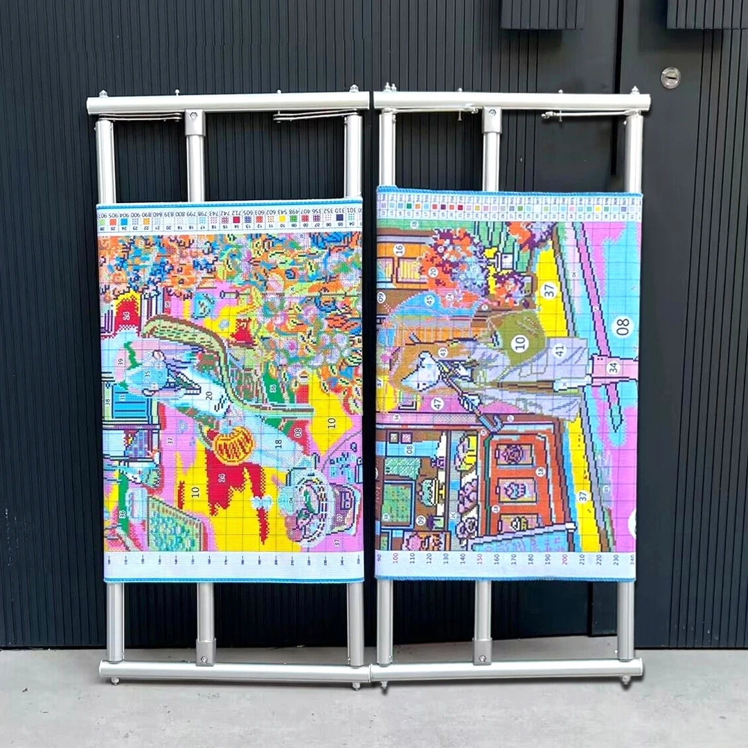 十字绣工具铝合金双棘轮绣绷家用神器优质耐用轻便好用升级加厚绷