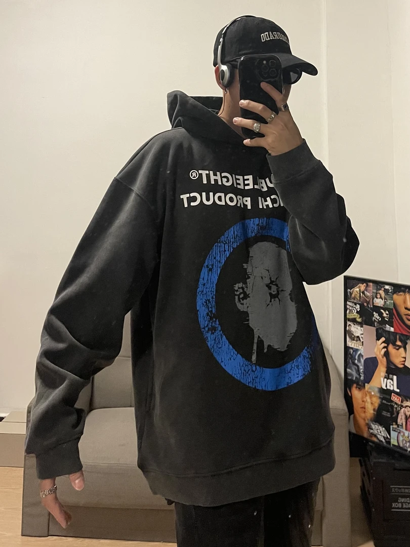 H23-男女孤品上衣美式街头重工