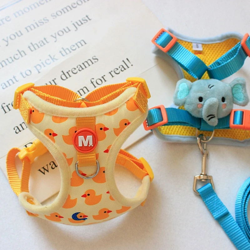 狗狗家用牵引绳外出泰迪比熊小型犬猫咪宠物防挣脱遛狗绳子胸背带