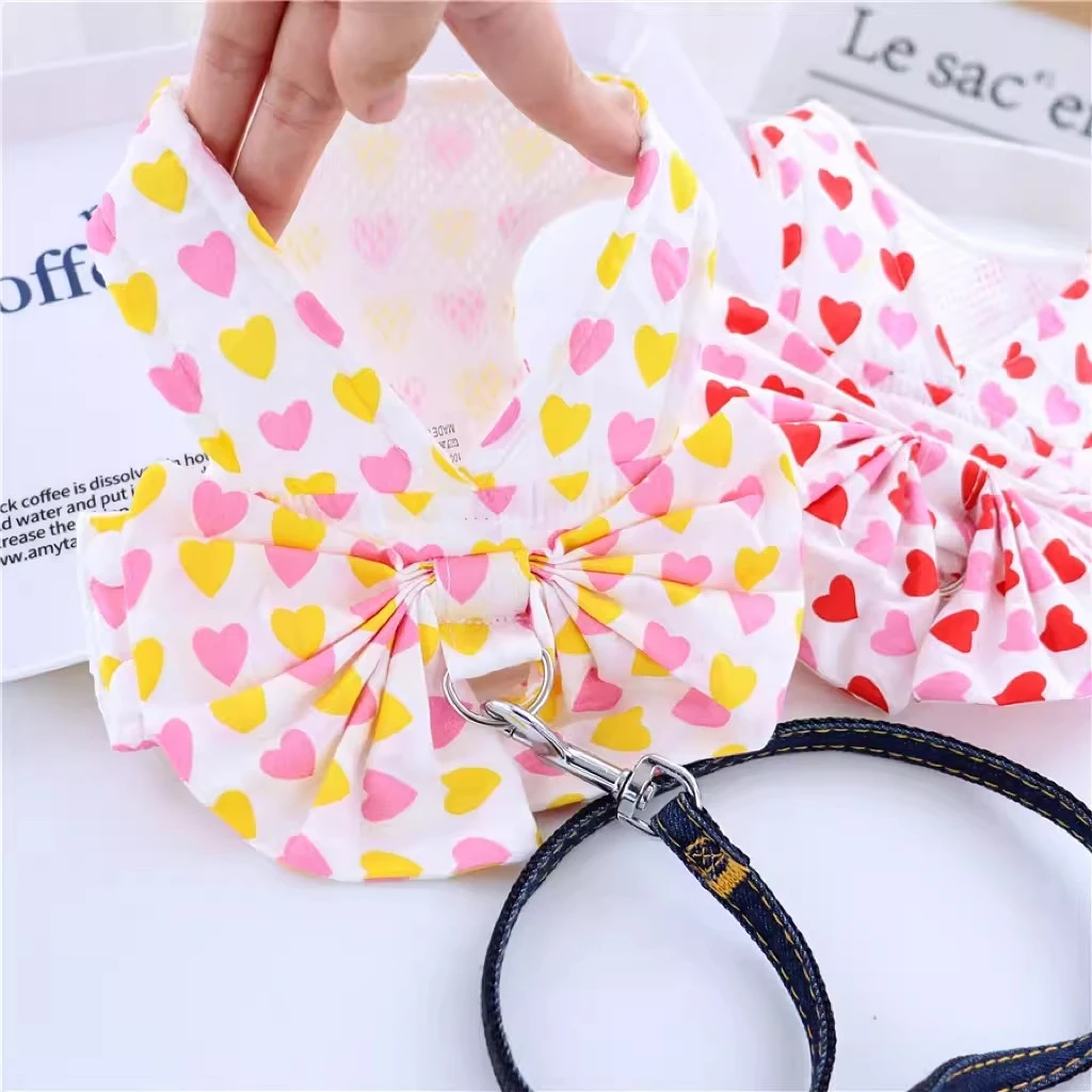 宠物外出可牵引胸背泰迪比熊猫咪小狗狗衣服背心小型犬春夏季薄款