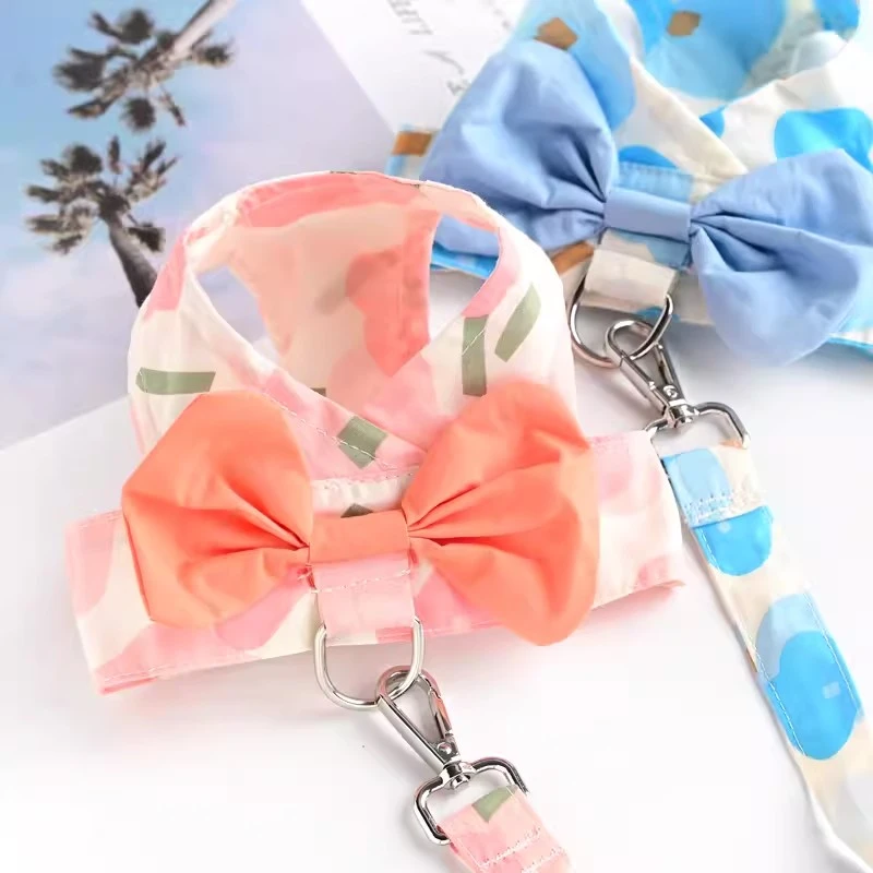 宠物猫咪狗狗衣服泰迪比熊约克夏小型犬胸背背心夏季[带配套绳子]
