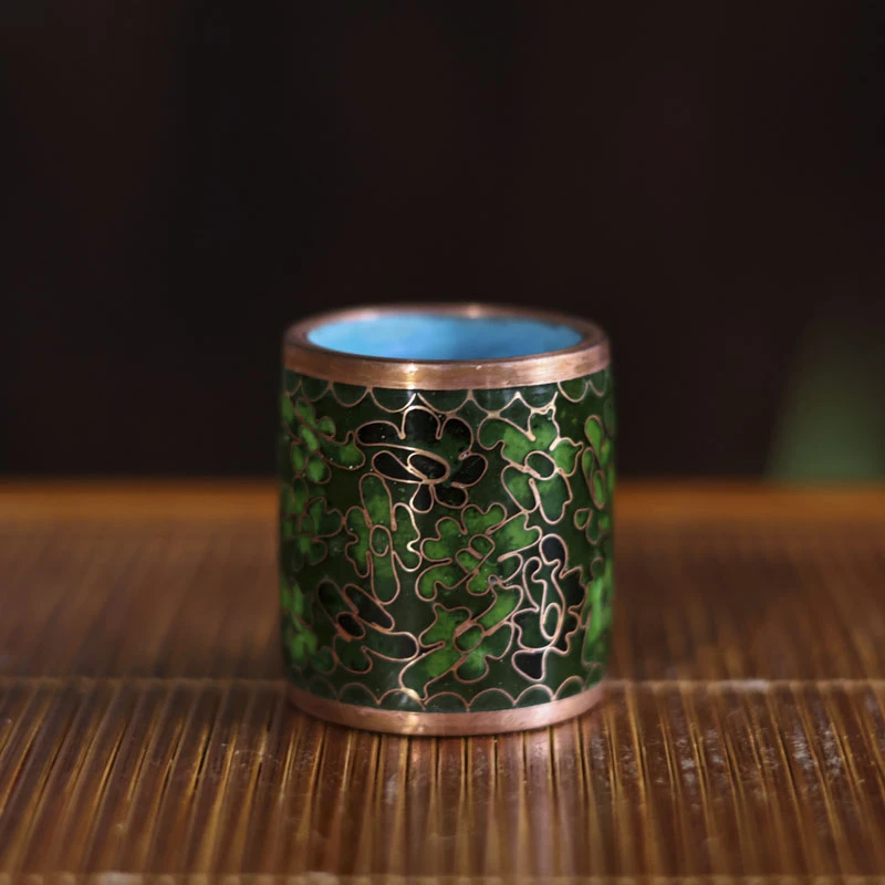 【铜景文创】铜景绿宝石盖置（铜景0049）