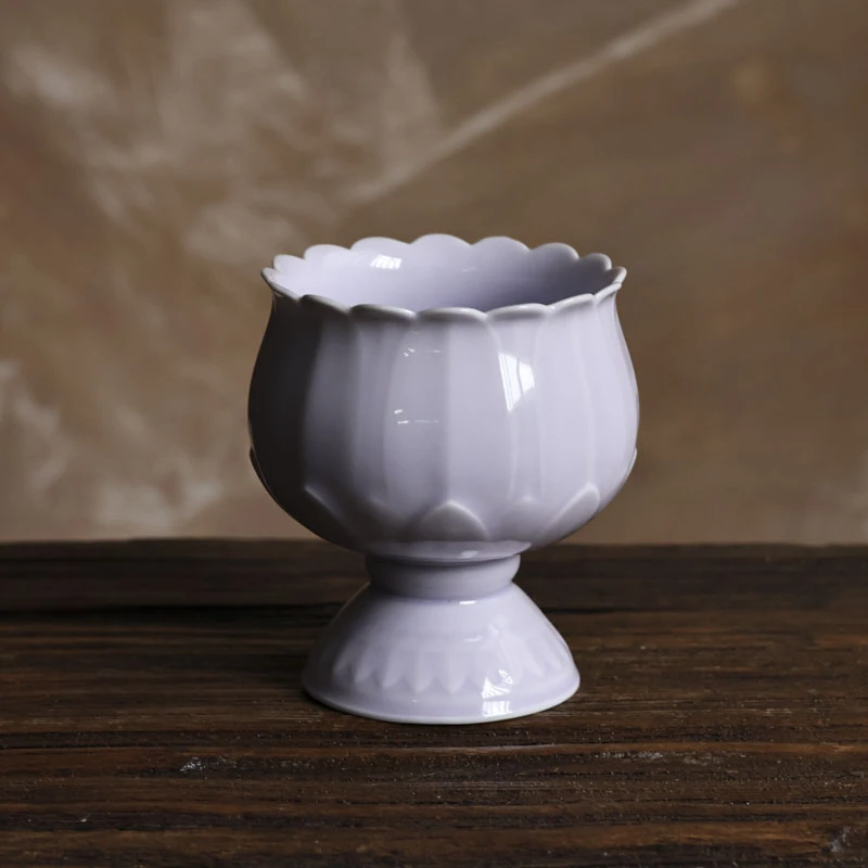 【老王】梦幻紫莲花建水 口径8.5 高13cm 容量300cc（Q3096）