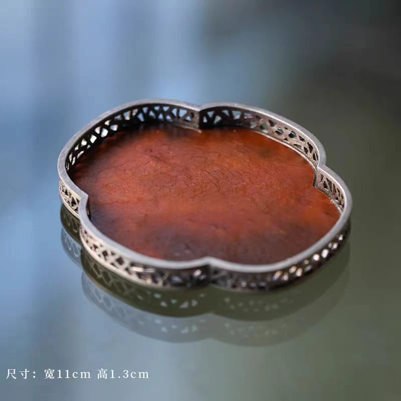 【老王】冰裂纹海棠形壶承（古篱S0039）