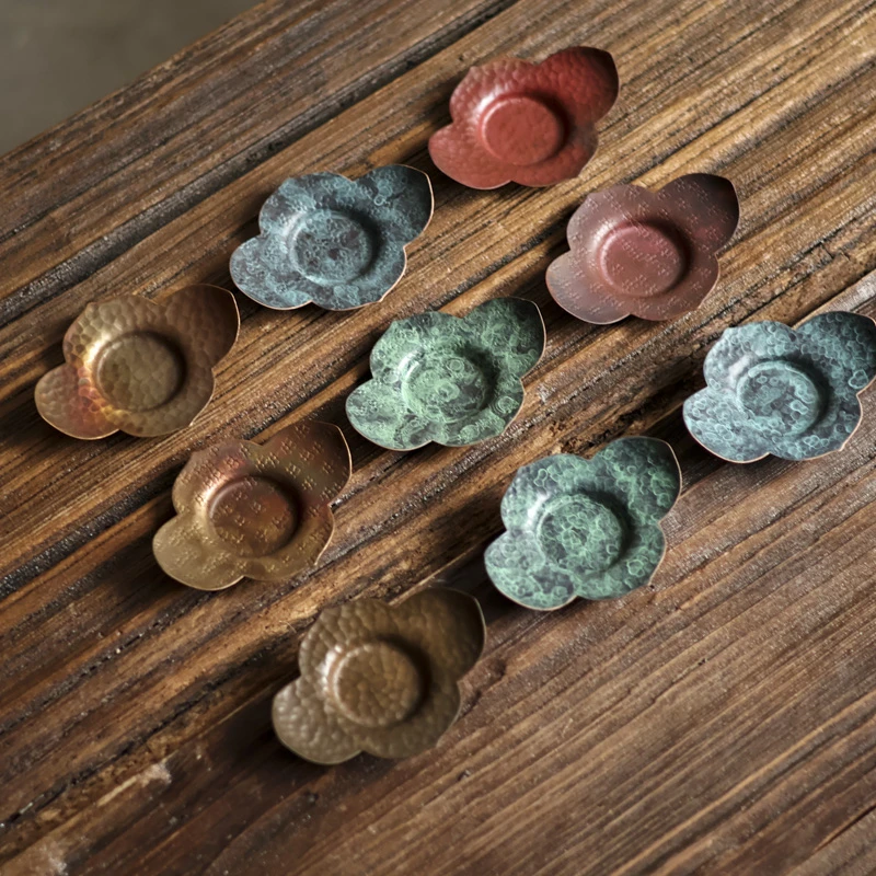 【老王】海棠杯垫，颜色随机（春喜铜0008）