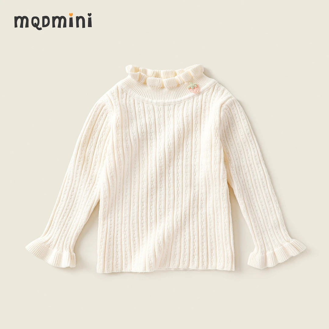 MQD童装女童毛衣加厚冬季中小童高领打底保暖针织衫583320720