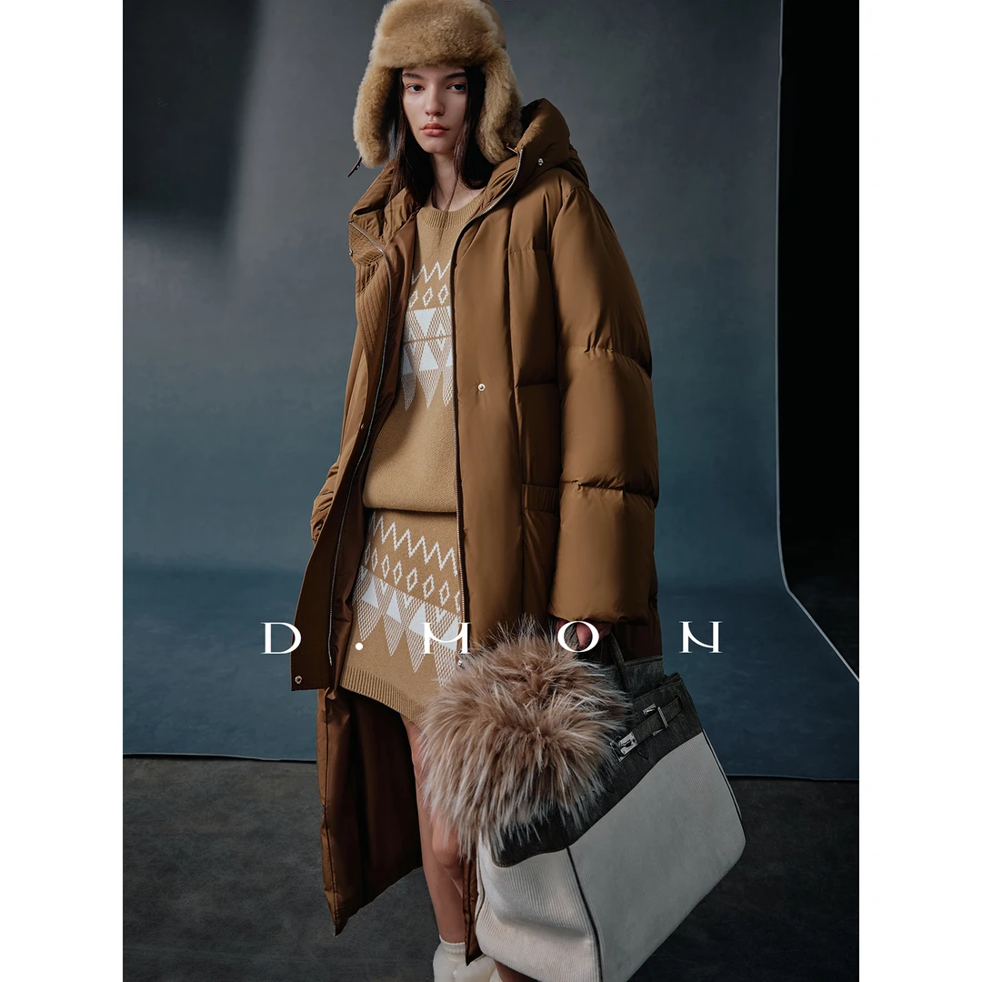 DMON|御寒保暖全新升级版_小火炉90大朵白鹅绒时髦大廓型羽绒服