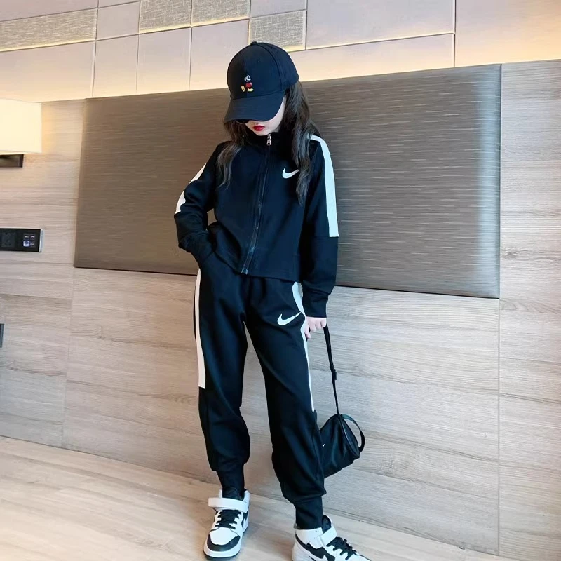 2025新款女童套装春秋装儿童网红春秋中大童女孩时髦运动两件套