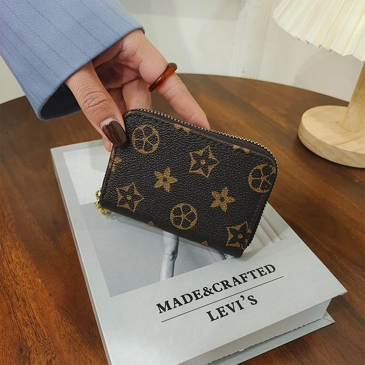 防盗刷高档多功能拉链包包女士卡夹多卡位男士复古欧美经典证件夹