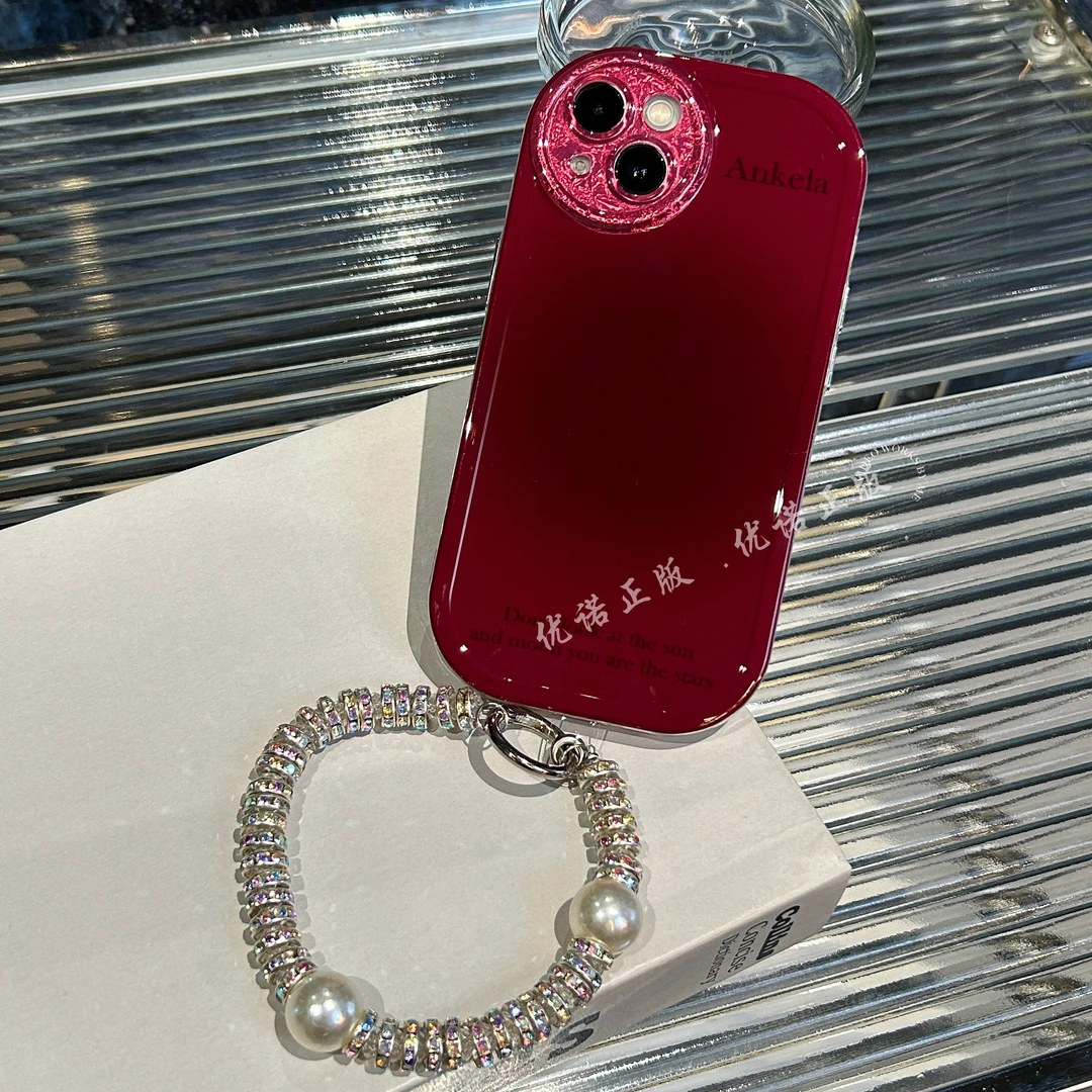 【适用苹果】iPhone16/15m防摔锡纸镜头简约晕染女手链网红新手机壳