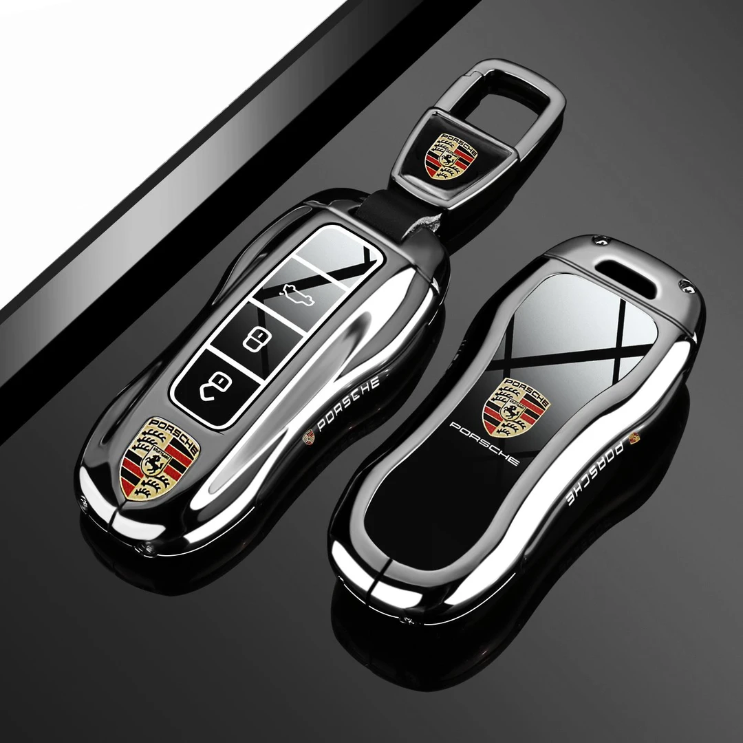适用保时捷车钥匙套Macan高档Panamera帕拉梅拉卡宴包Taycan扣男