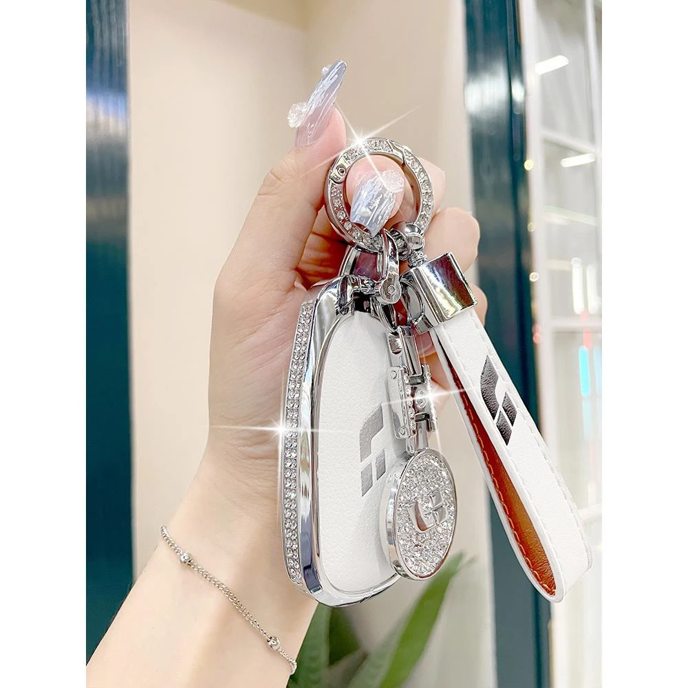 适用于理想one钥匙套L8汽车L9max理想L7高档新款L6锁匙扣女壳真皮