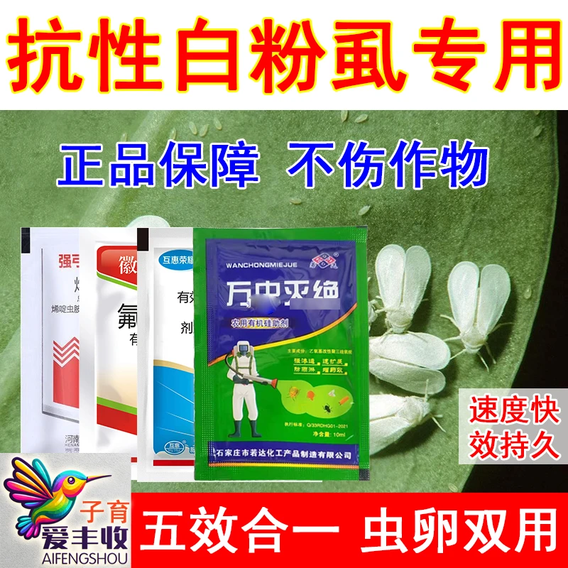 【白粉虱】专用5合一套餐黄瓜番茄大棚露天专用有机肥料有机硅助剂
