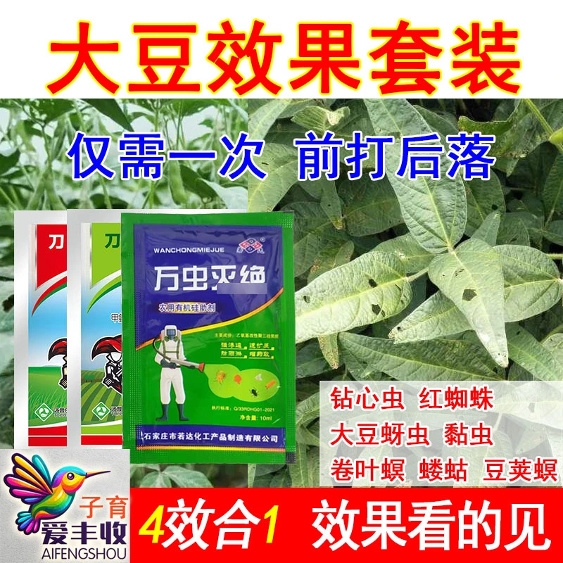 大豆钻心虫红蜘蛛大豆蚜虫黏虫农用增强有机快速套装有机肥产品