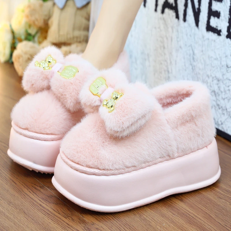 女士冬季防滑保暖棉拖鞋厚底全包跟棉拖鞋2025包跟室内家居