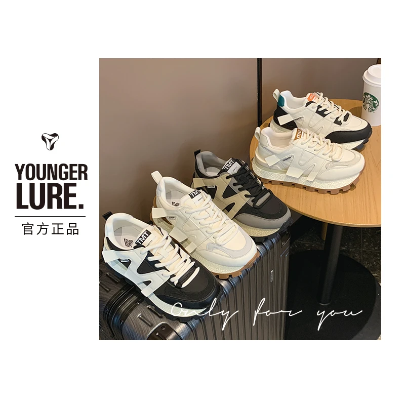 S&J【潮流】RB3937时尚厚底鞋2024新款百搭复古韩版网红跑步潮鞋ins