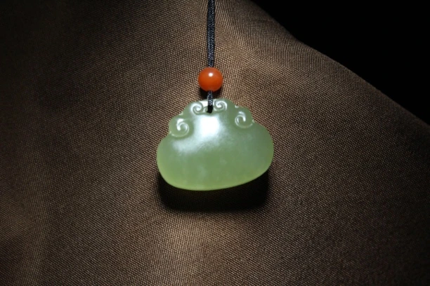 【如意宝宝锁】天然和田玉青玉玉锁，宝宝锁尺寸26/20/8mm，重量：6.6g