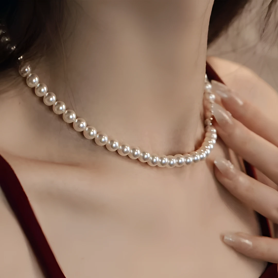 4-5mm淡水天然珍珠S925银气质时尚百搭