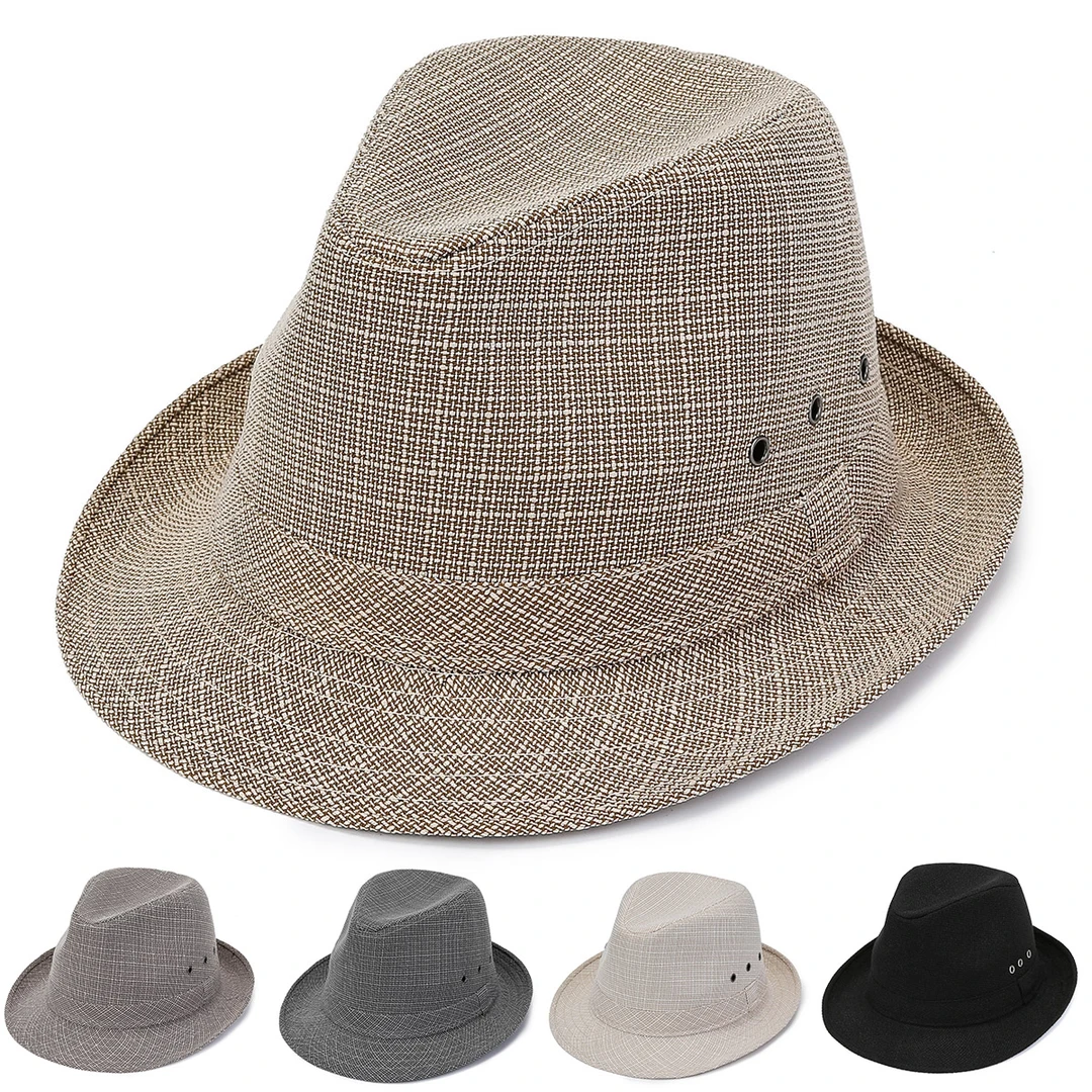 中老年帽子男款时尚英伦爵士帽春夏休闲户外防晒遮阳帽男士礼帽