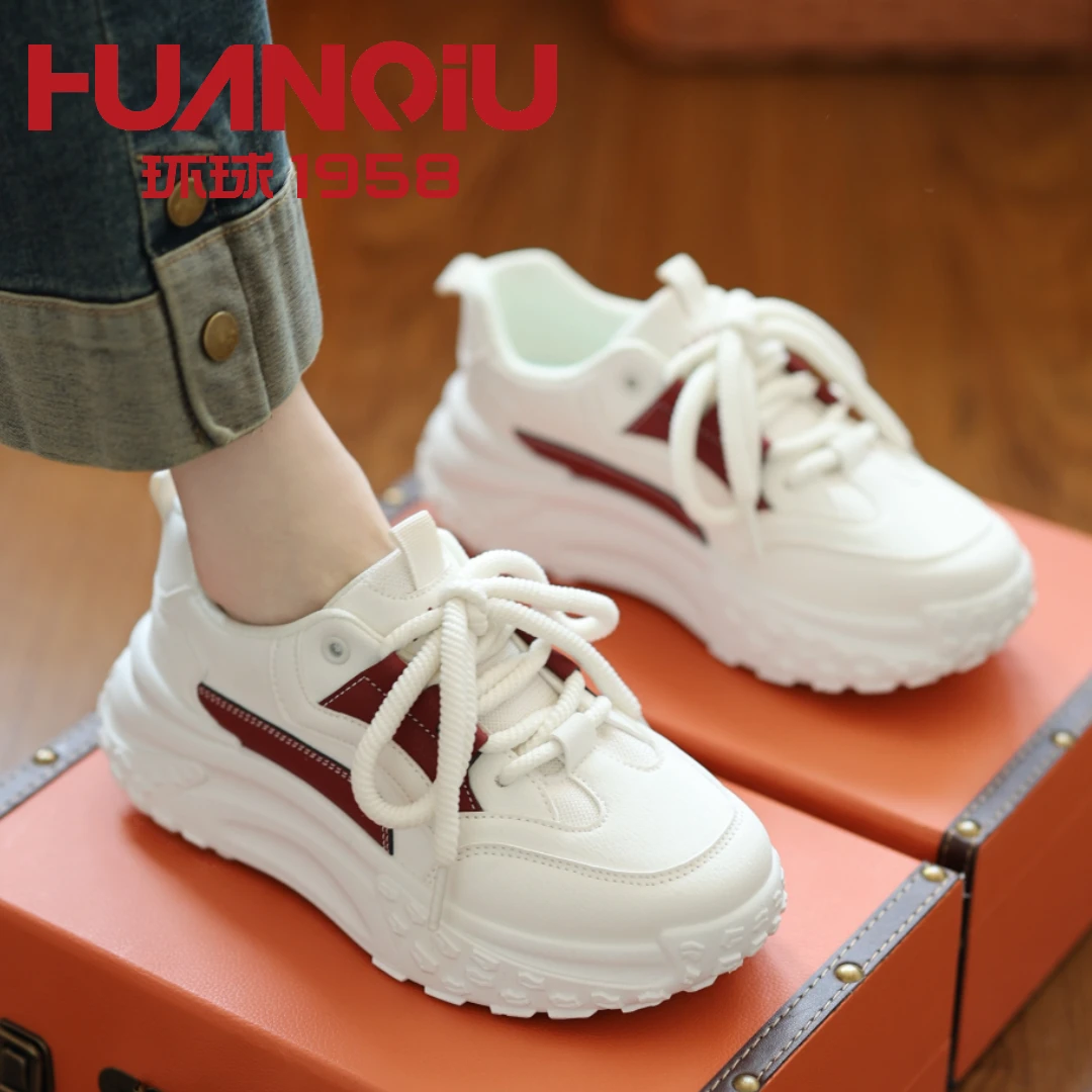 HUANQIU/环球老爹鞋女2024秋季新款百搭春秋运动ins潮鞋厚底时尚