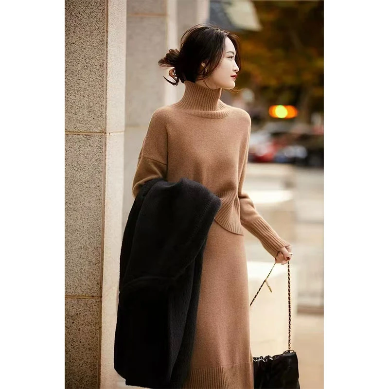春秋针织衫毛衣套装女2024新款休闲慵懒风温柔风上衣阔腿裤两件套