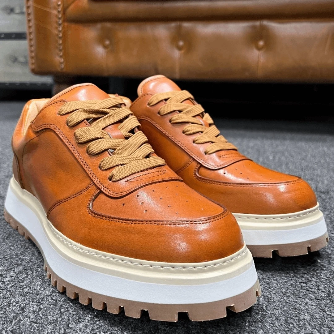 2024H·K美狮潮牌经典百搭休闲手工擦色低帮鞋