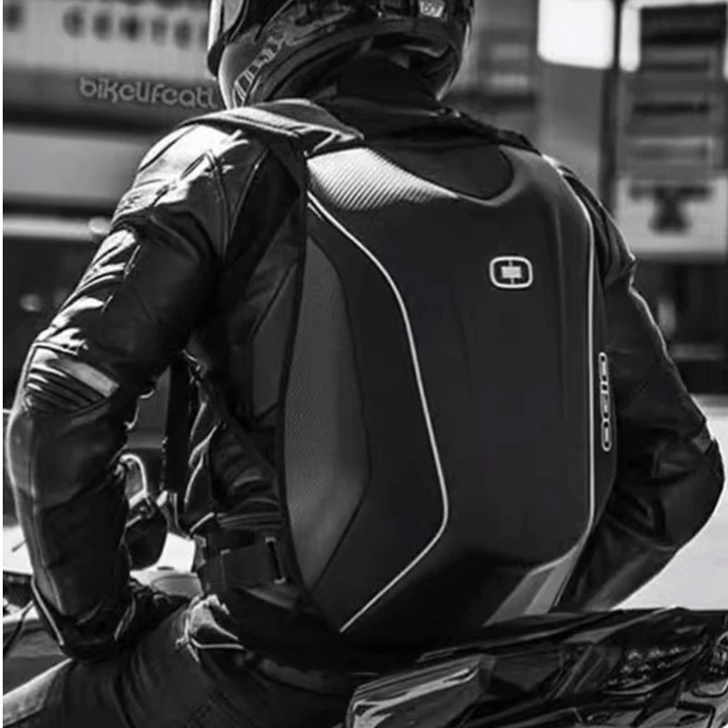 OGIO摩托车骑行背包双肩包碳纤维防水硬壳电脑包骑士包