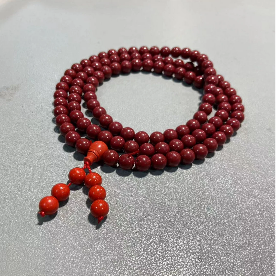 含辰砂工艺品C211辰砂手串卡8mm长串