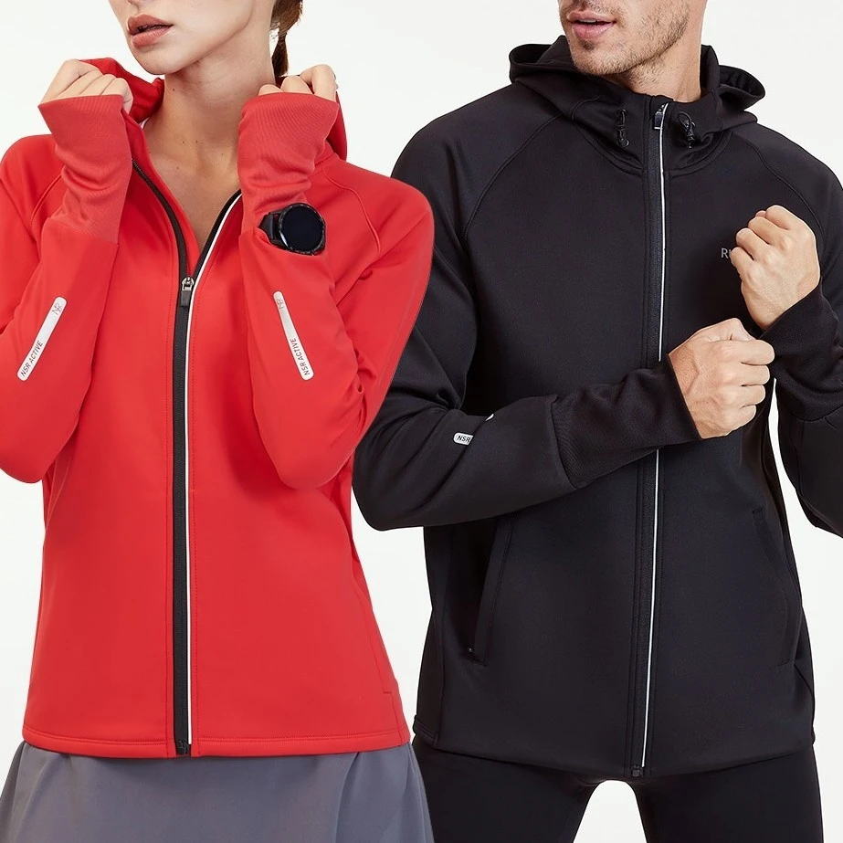 【男女同款】加厚绒运动外套秋冬加绒加厚休闲连帽保暖秋冬季跑步