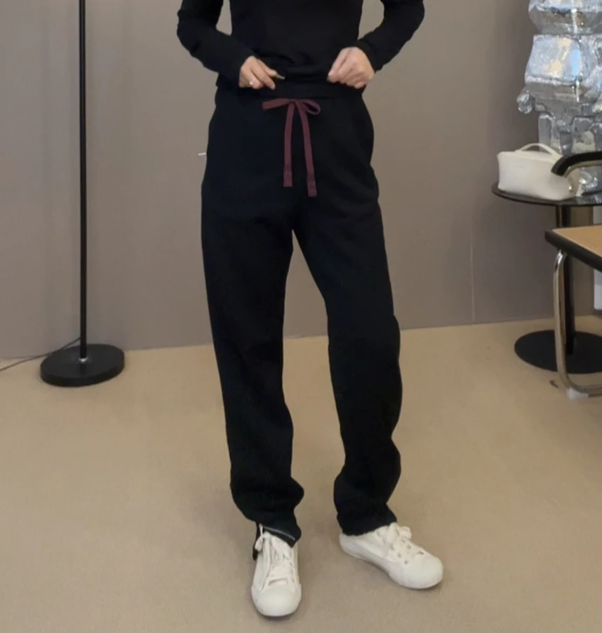 “红线卫裤“2024新款老钱风时髦百搭休闲裤卫裤86009