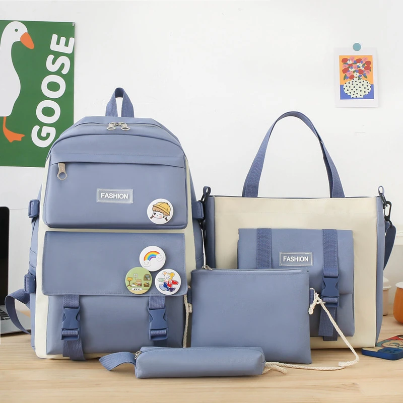 【新疆包邮】   四件套书包女小学生ins初中高中容量