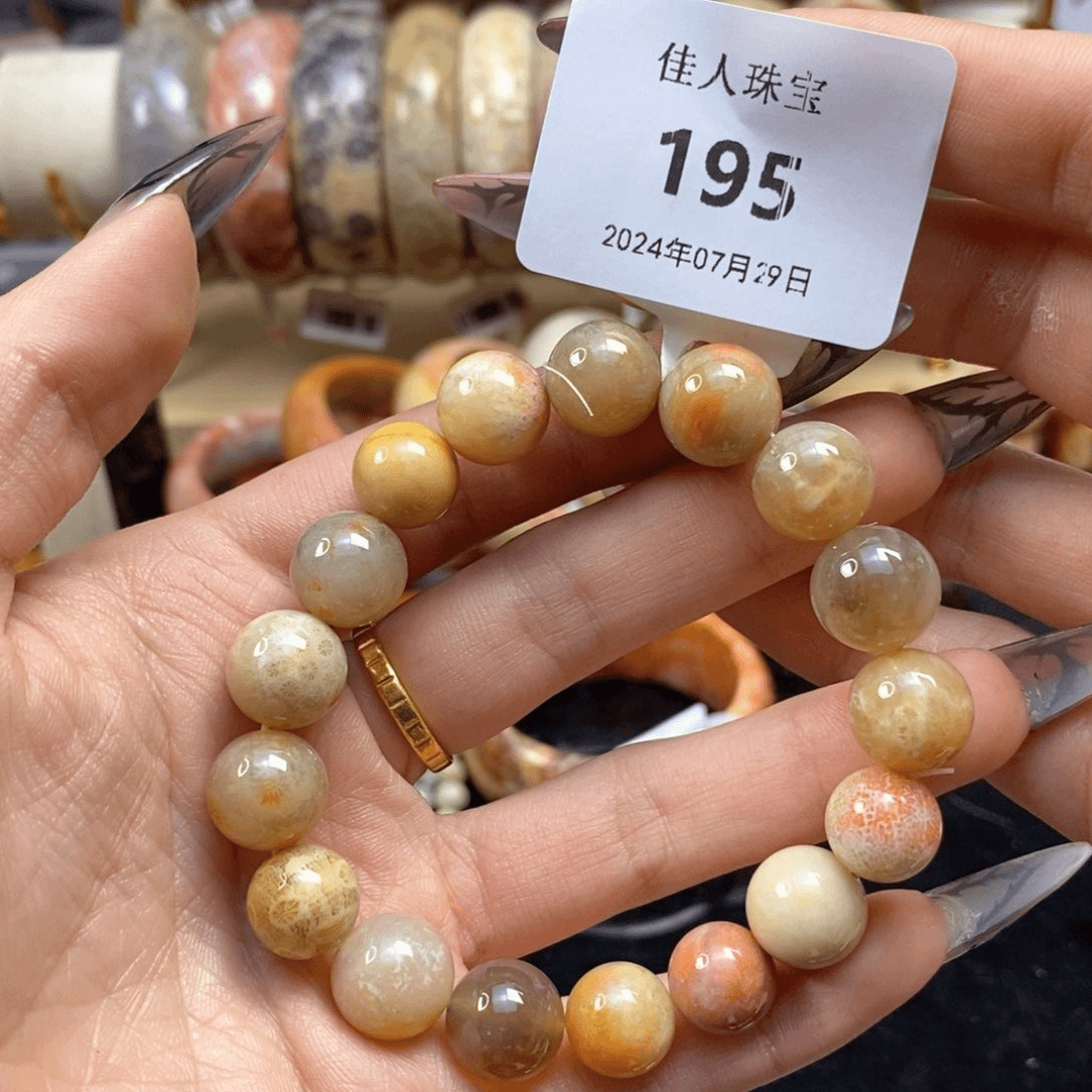 硅化珊瑚（珊瑚玉）颈饰未镶嵌195