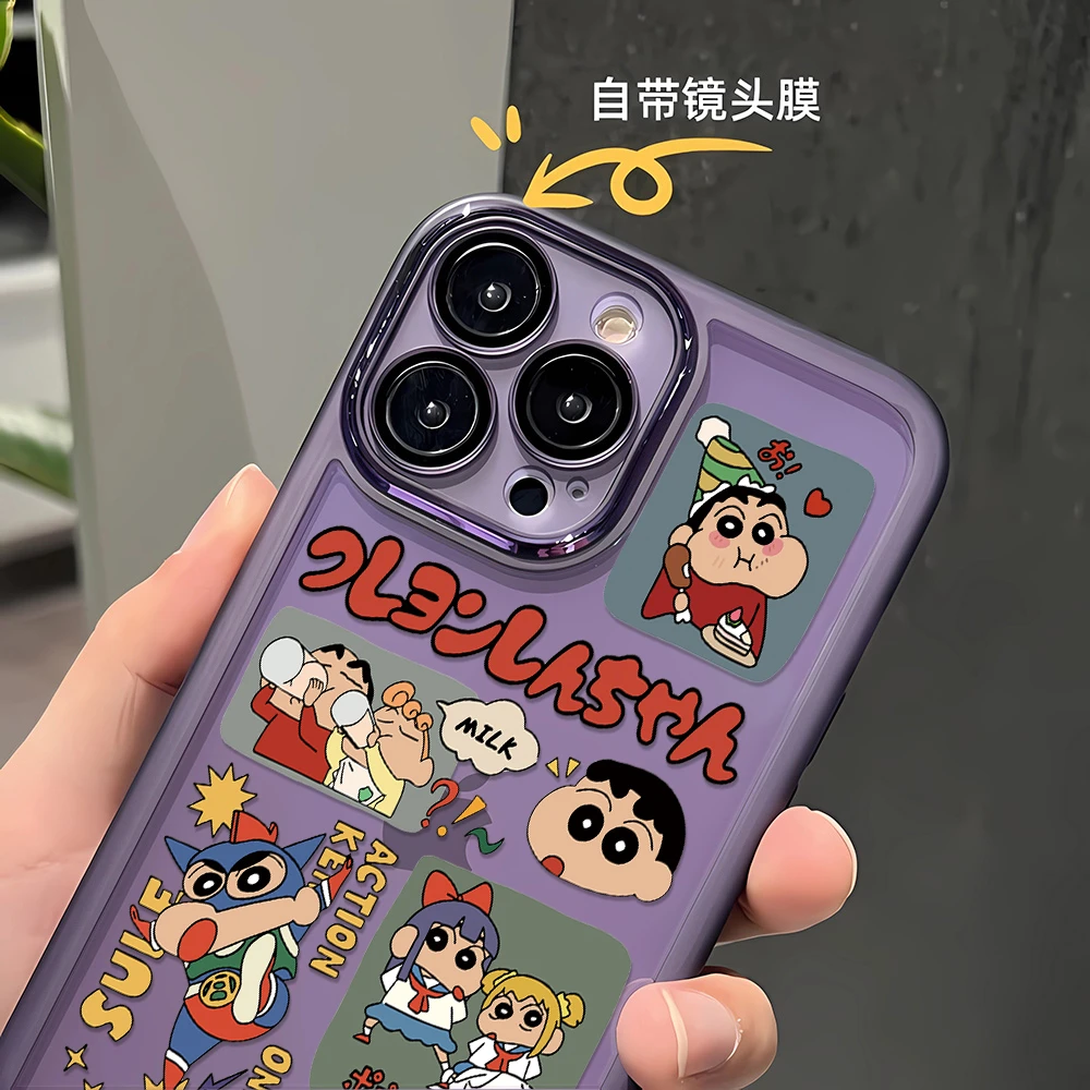 【自带镜头膜】可爱小新适用iPhone13手机壳适用苹果12/11promax