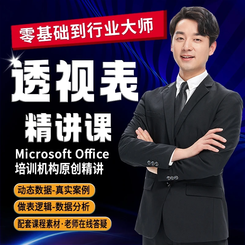 Excel透视表教程财务数据处理与分析可视化图表零基础入门到精通