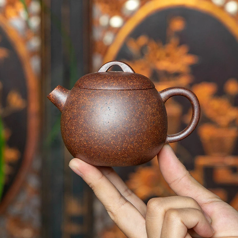 宜兴原矿龙骨金砂矮秦权紫砂壶名家纯全手工正宗紫砂泡茶家用茶具