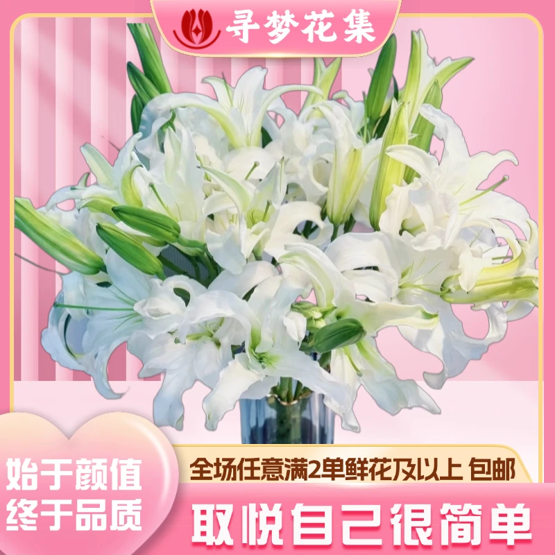 【西伯利亚】纯洁高贵香水百合 全场1单包邮 2单发顺丰京东冷链空运