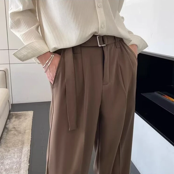 男士西裤垂感秋款长裤直筒百搭显瘦西装裤休闲西裤长裤直筒西装裤