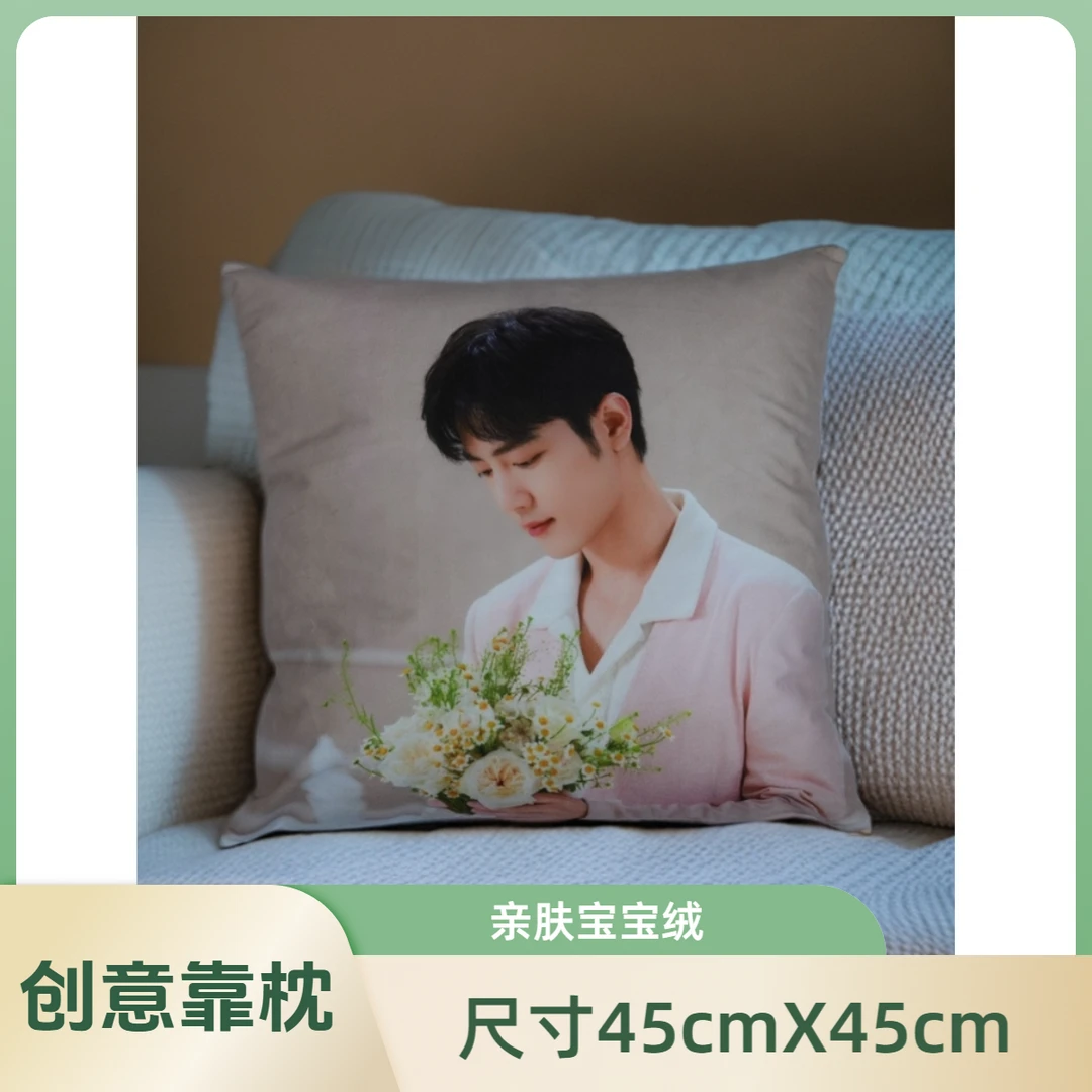 博君一肖沙发宿舍抱枕 高清王一博 肖战 创意双面周边抱枕