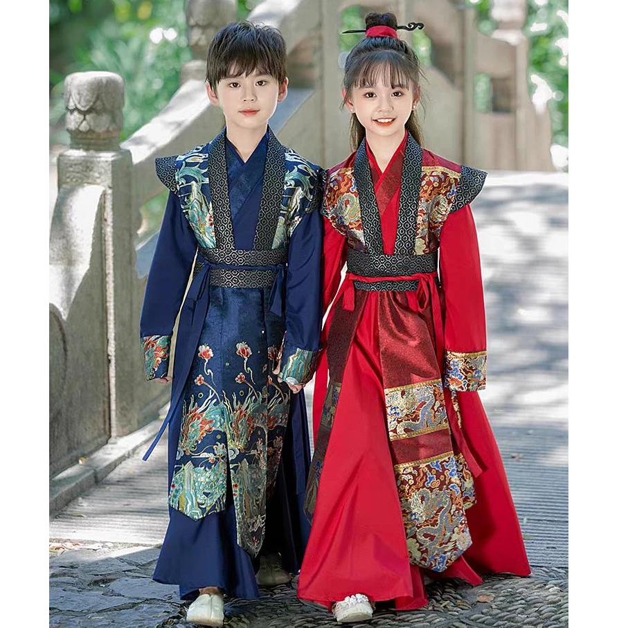 【兄妹装】汉服秋季新款男女组合演出服古装武侠客小少爷帅气花木兰