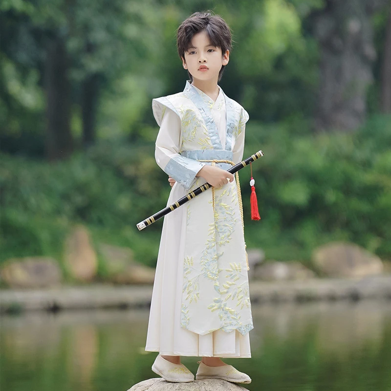 【秦明】男童男款汉服帅气春夏款古风儿童古装帅气表演国学演出服