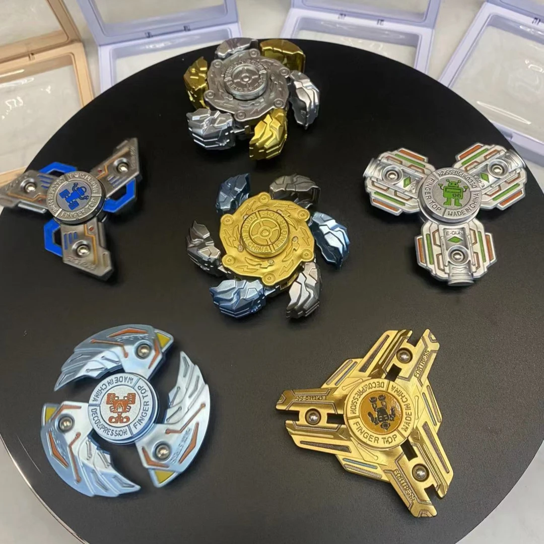 新款三叶指尖陀螺儿童小玩具旋转解压减压炫酷手指陀螺创意小礼品