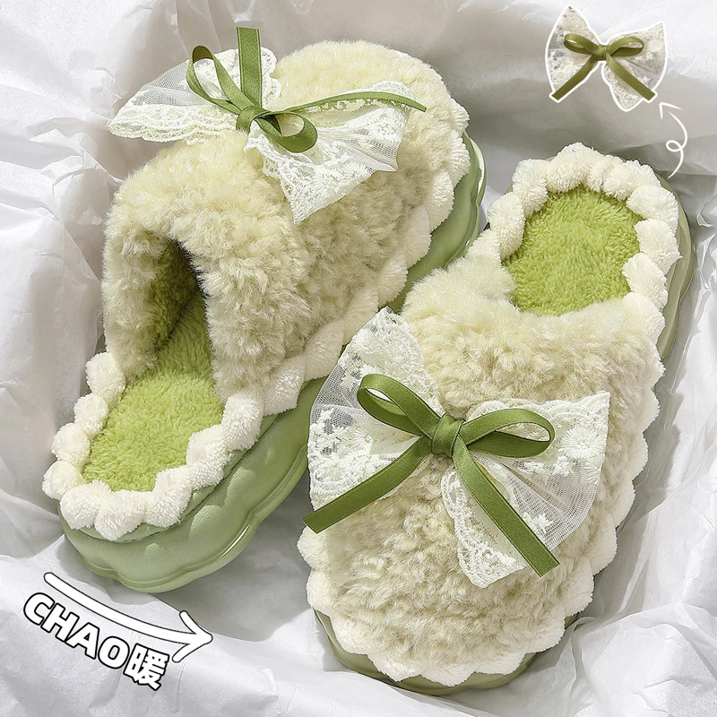 踩屎感棉拖鞋女款秋冬季2025新款家居室内厚底保暖加绒毛毛拖鞋女