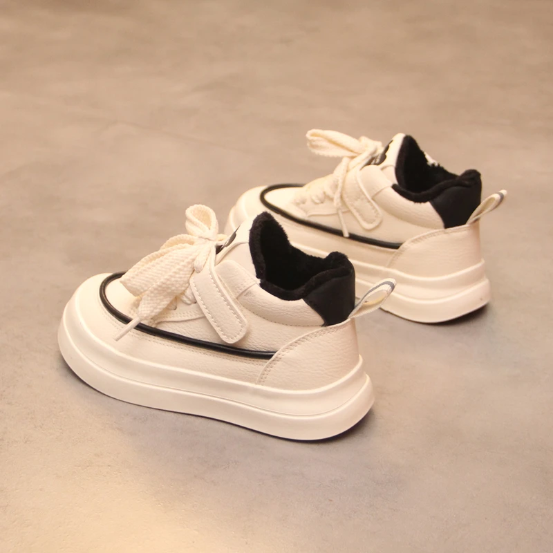 儿童棉鞋2025新款冬季女童鞋子加绒保暖小白鞋男童二棉鞋休闲冬鞋