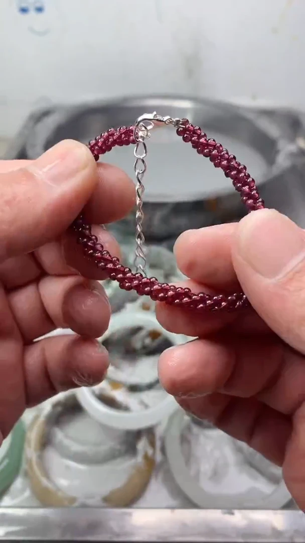 【闪购商品】石榴石颈饰未镶嵌石榴石手链